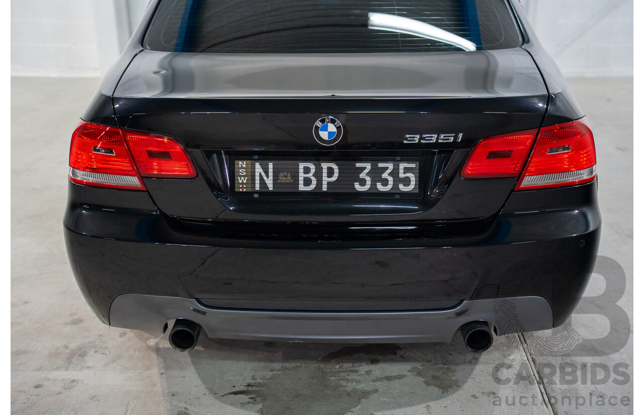 6/2009 BMW 335i M Sport E92 MY09 2d Coupe Black Sapphire Metallic Twin Turbo 3.0L