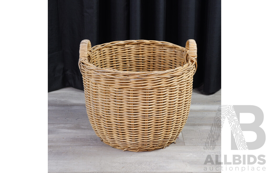 Cane Twin Handled Kindling Basket