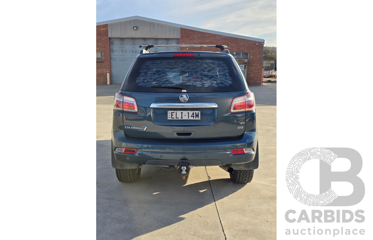 12/2012 Holden Colorado 7 LTZ (4x4) RG 4d Wagon Blue Mountain Metallic Turbo Diesel 2.8L - 7 Seater
