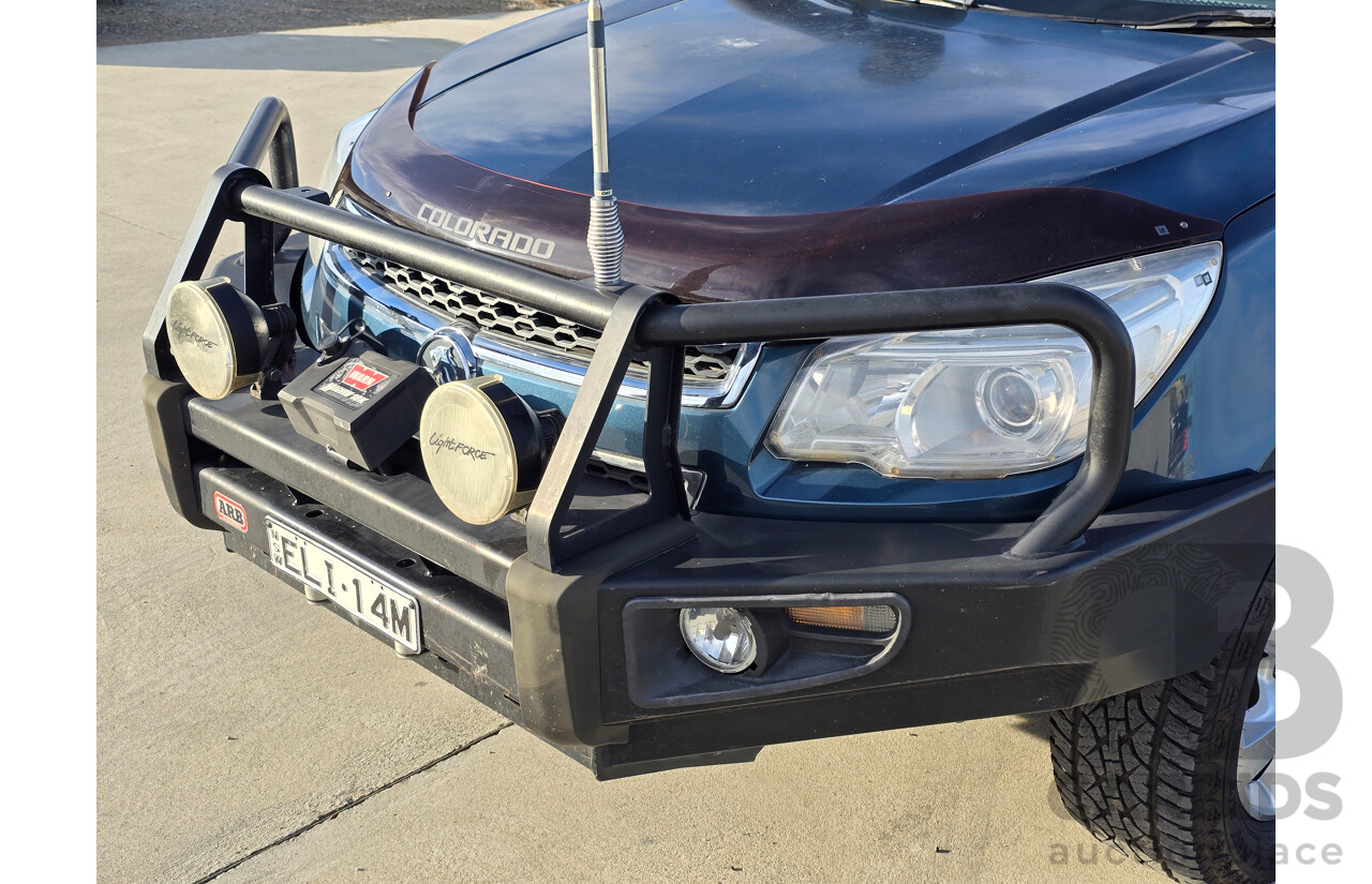 12/2012 Holden Colorado 7 LTZ (4x4) RG 4d Wagon Blue Mountain Metallic Turbo Diesel 2.8L - 7 Seater