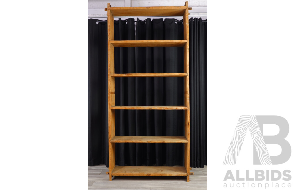 Rustic Pine Open Shelving