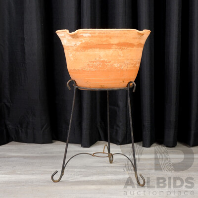 Terracotta Planter on Metal Stand