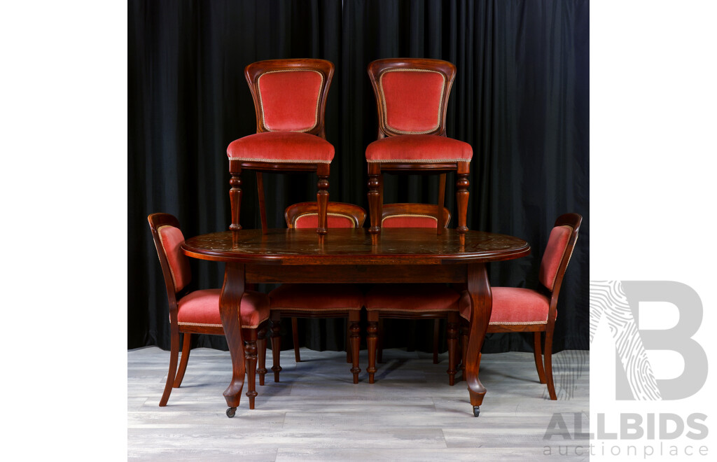 Reproduction Mahogany Seven Piece Dining Suite