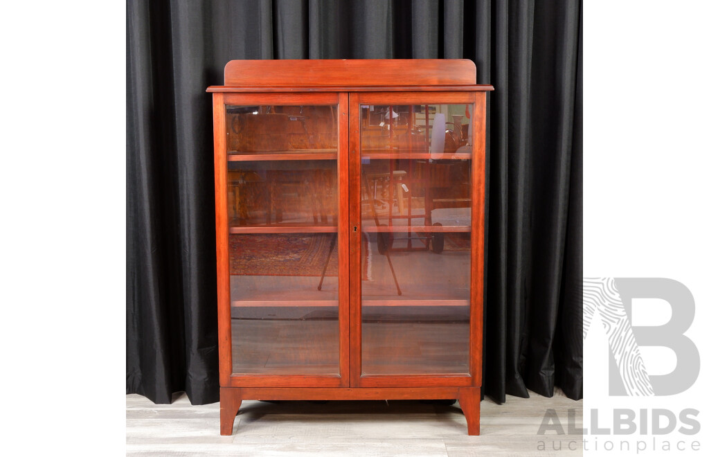 Mahogany Glass Front Bookcase