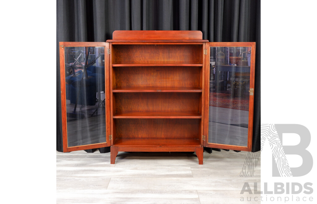 Mahogany Glass Front Bookcase