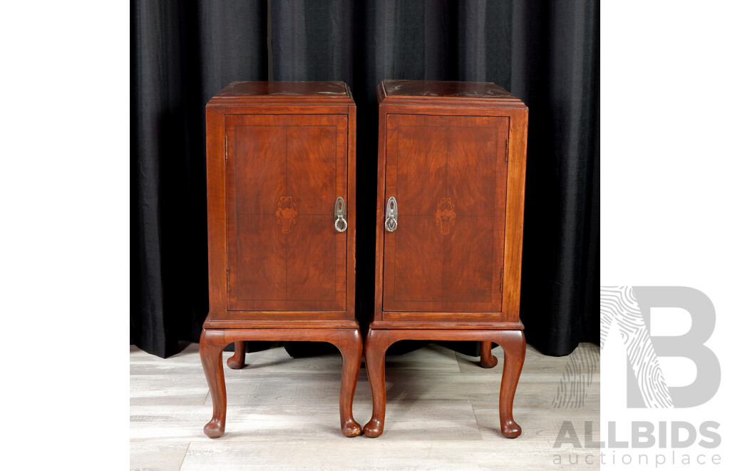 Pair of Over Sized Edwardian Bedsides