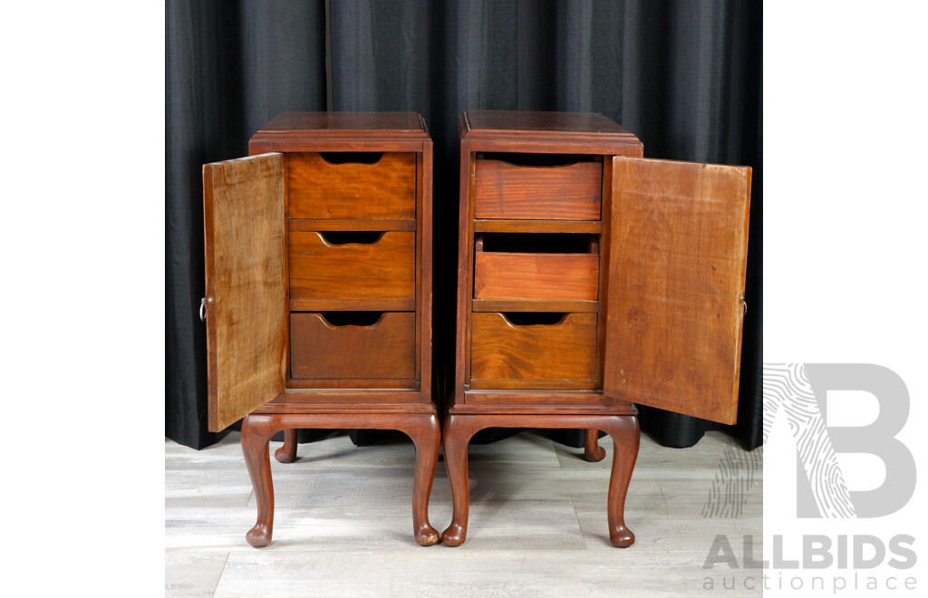 Pair of Over Sized Edwardian Bedsides