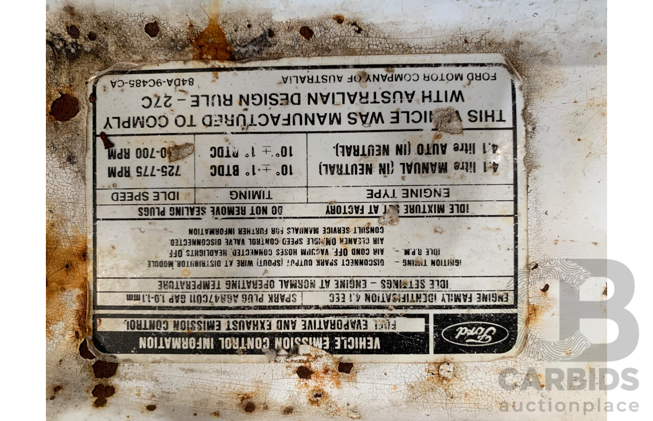 11/1985 Ford Fairlane ZL 4d Sedan White 4.1L