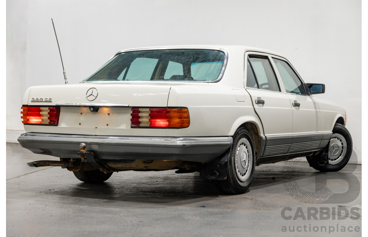 Circa 1984 Mercedes Benz 380SE W126 4d Sedan White V8 3.8L