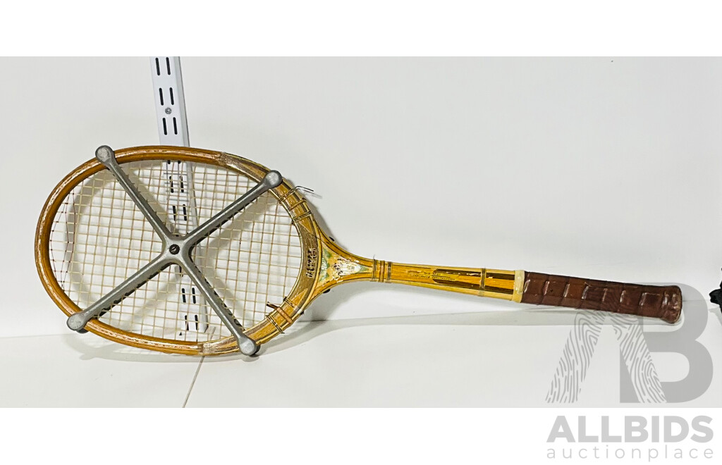 Vintage Oliver Blue Bird Tennis Racquet