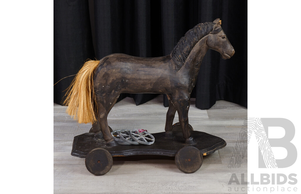 Carved Australian Childs Horse Toy