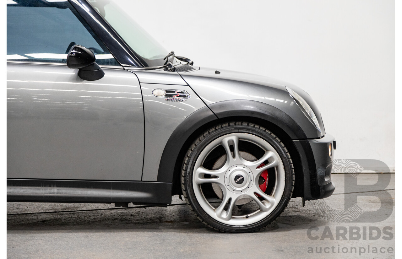 1/2005 Mini Cooper S JCW Upgrade R53 II 2d Hatchback Dark Silver Metallic Supercharged 1.6L