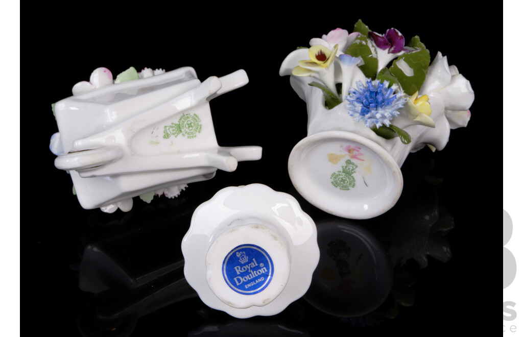 Collection Three Royal Doulton Porcelain Flower Posies