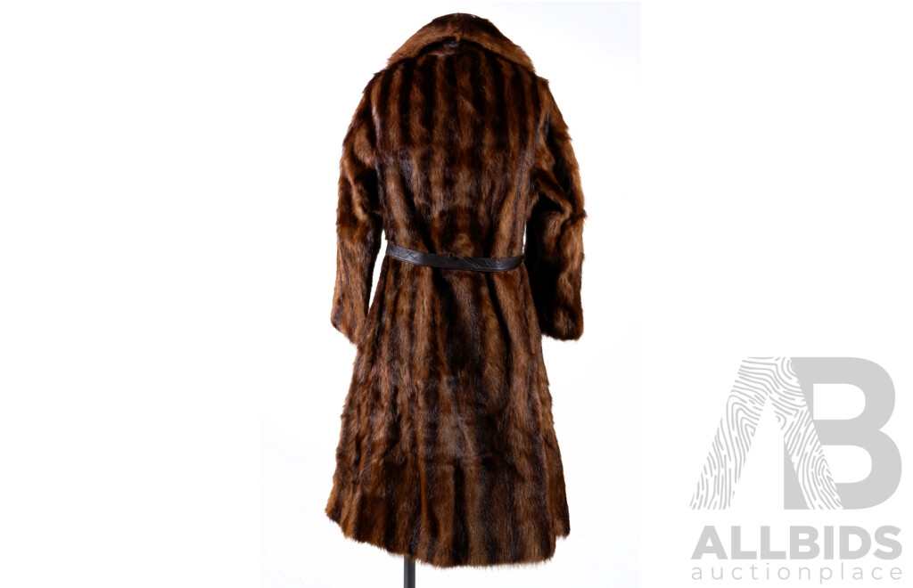 Vintage Australian Three Quarter Length Marmot Fur Coat by Sebego, Melbourne