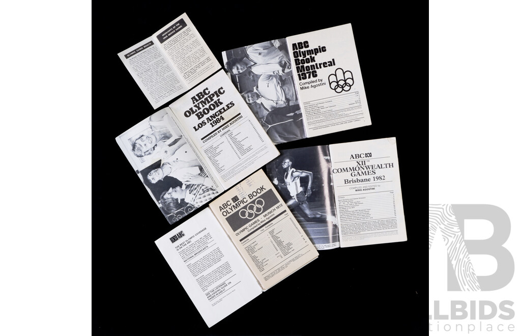 Collection Five Vintage Books Regarding the Olympic & Commonwealth Games Between 1968 & 1984