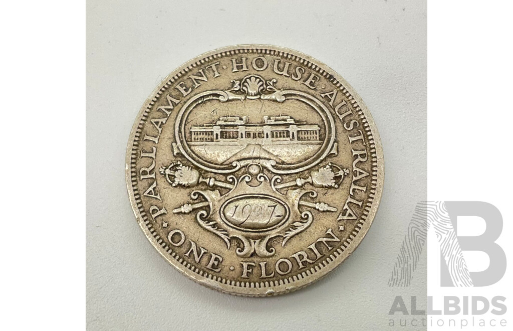 Australian 1927 Commemorative Silver Florin .925