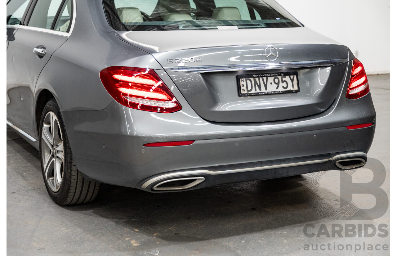 05/2017 Mercedes Benz E220d W213 MY17 4d Sedan Selenite Grey Metallic Turbo Diesel 1.9L