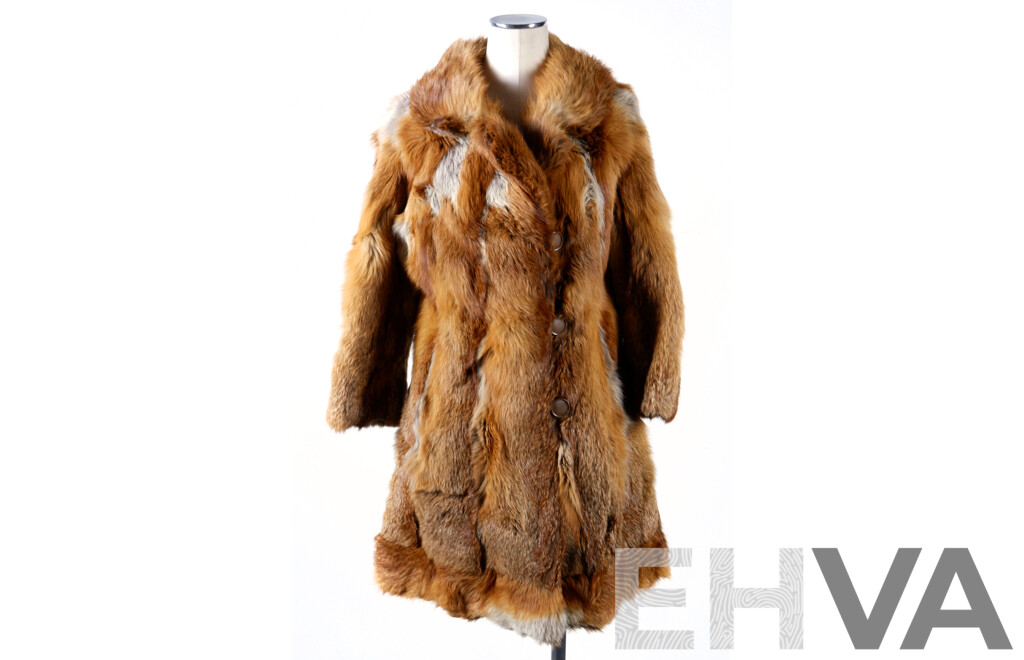 Vintage Australian Fox Fur Coat by Cornelius Furs, Sydney