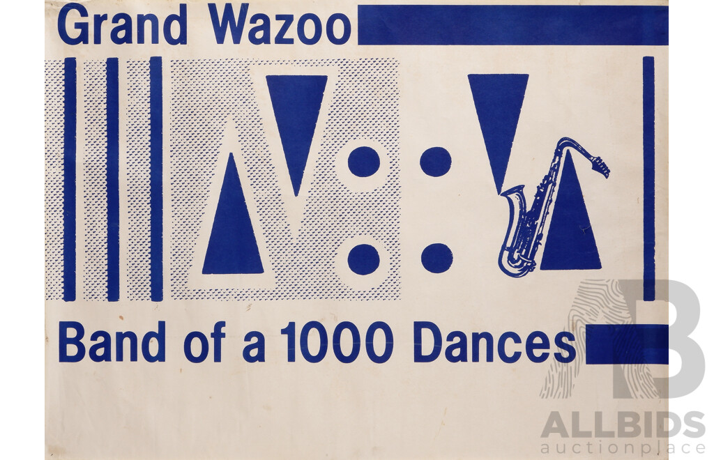 Pair of Vintage Band Posters - Grand Wazoo - Band of a 1000 Dances Album Poster and Mick Fleetwood's Zoo Touring Poster, Ink on Paper, 94 x 68 cm (largest) (2)