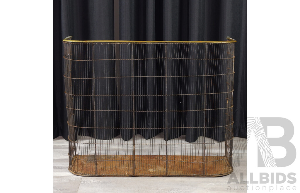 Vintage Brass Fire Screen