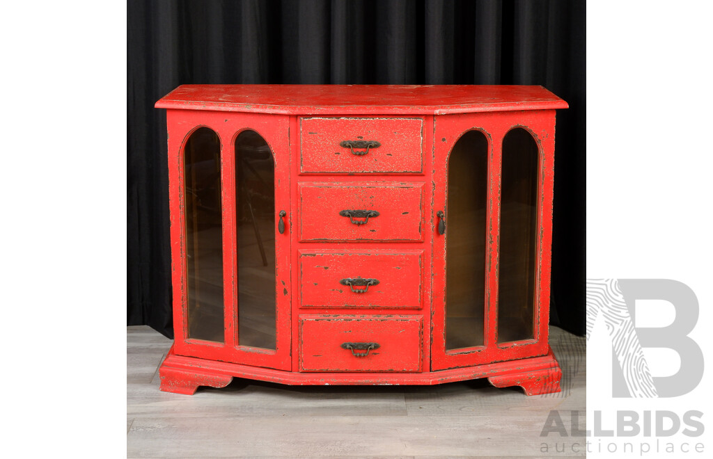 Painted Timber Four Door Sideboard