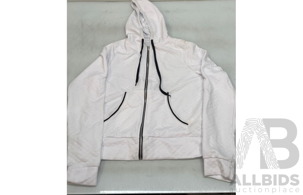 Factorie Ladies White Hoodie Jacket