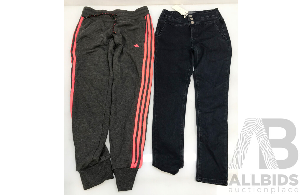 Adidas Training Pants and Temt Denim Pants - Lot of 2