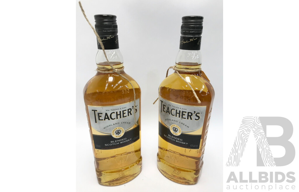 700ml Bottles of Teacher's Blended Scotch Whisky - Lot of 2