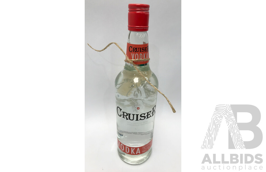 700ml Bottle of Cruiser Triple Distilled Vodka