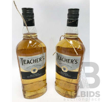 700ml Bottles of Teacher's Blended Scotch Whisky - Lot of 2