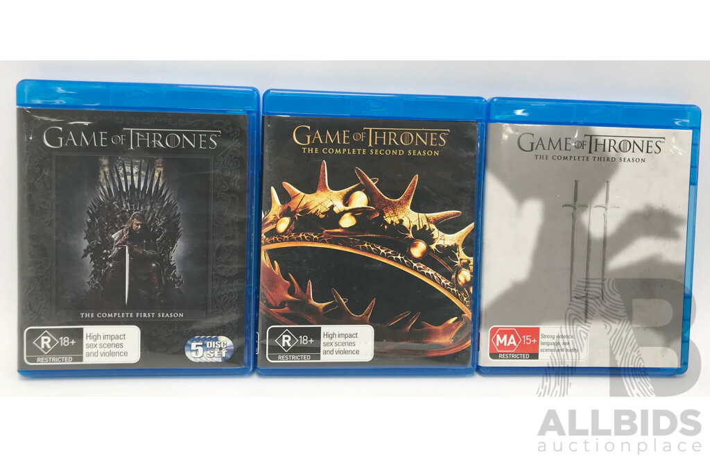 Game of Thrones (Seasons 1-3) Blu-Ray DVD Sets