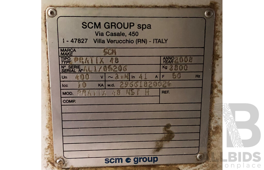 SCM Pratix 48 NST Nesting Computer Controlled CNC Routing System Table Router