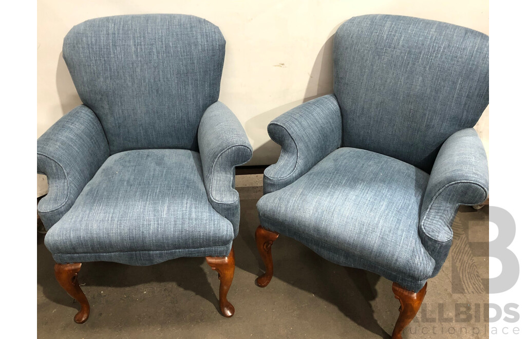 Upholstered Armchairs - Lot of Two