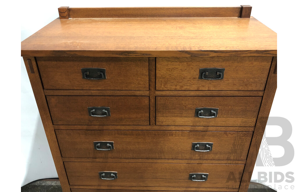 West Bros Furniture Eight Drawer Tallboy