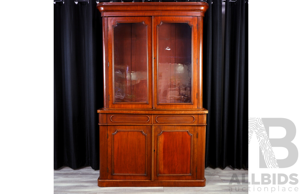 Victorian Cedar Two Piece Bookcase