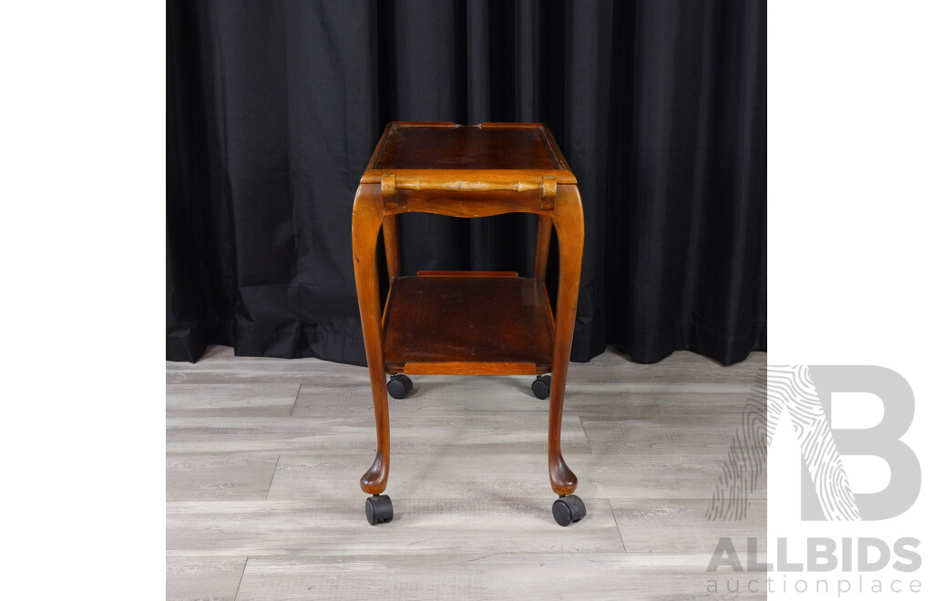 Mahogany Two Tier Drinks Trolley