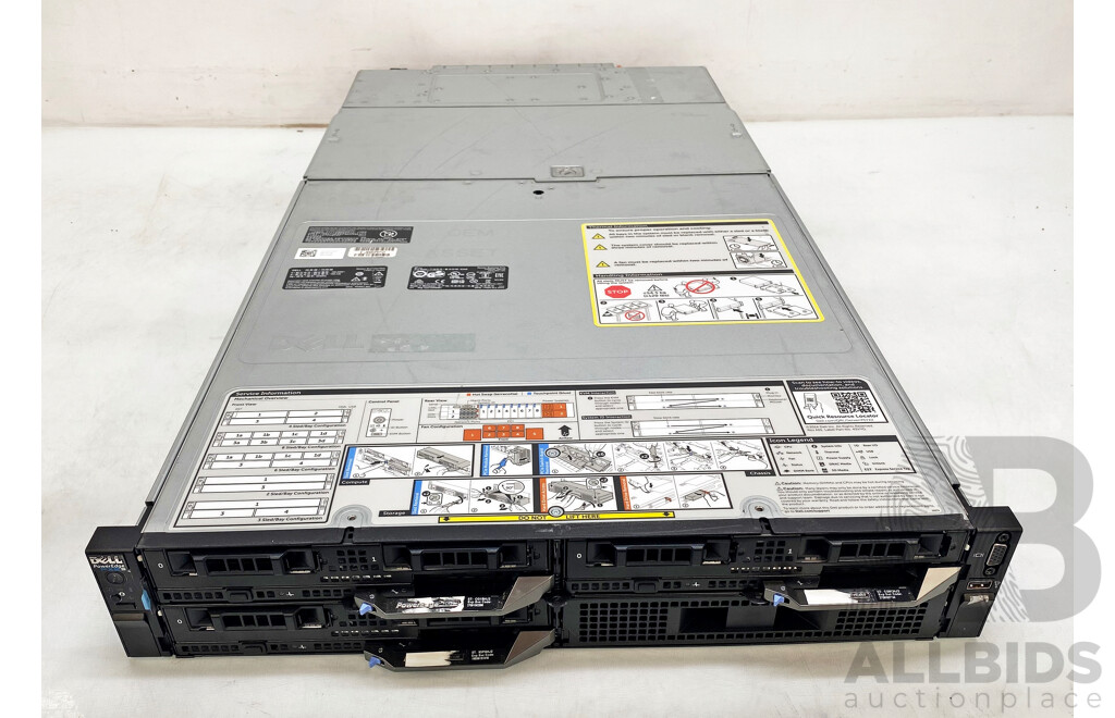 Dell PowerEdge FX2s 4-Slot Blade Chassis W/ 3x PowerEdge FC630 Dual Intel Xeon (E5-2683 V3) 2.00GHz-3.00GHz 14-Core CPU Server & 32GB DDR4