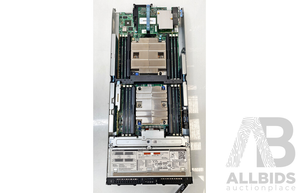 Dell PowerEdge FX2s 4-Slot Blade Chassis W/ 2x PowerEdge FC640 Dual Intel Xeon GOLD (5115) 2.40GHz-3.20GHz 10-Core CPU Server & 32GB DDR4