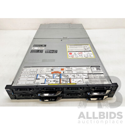 Dell PowerEdge FX2s 4-Slot Blade Chassis W/ 4x PowerEdge FC630 Dual Intel Xeon (E5-2683 V3) 2.00GHz-3.00GHz 14-Core CPU Server & 32GB DDR4