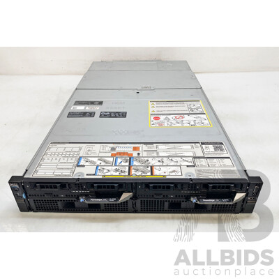 Dell PowerEdge FX2s 4-Slot Blade Chassis W/ 2x PowerEdge FC640 Dual Intel Xeon GOLD (5115) 2.40GHz-3.20GHz 10-Core CPU Server & 32GB DDR4