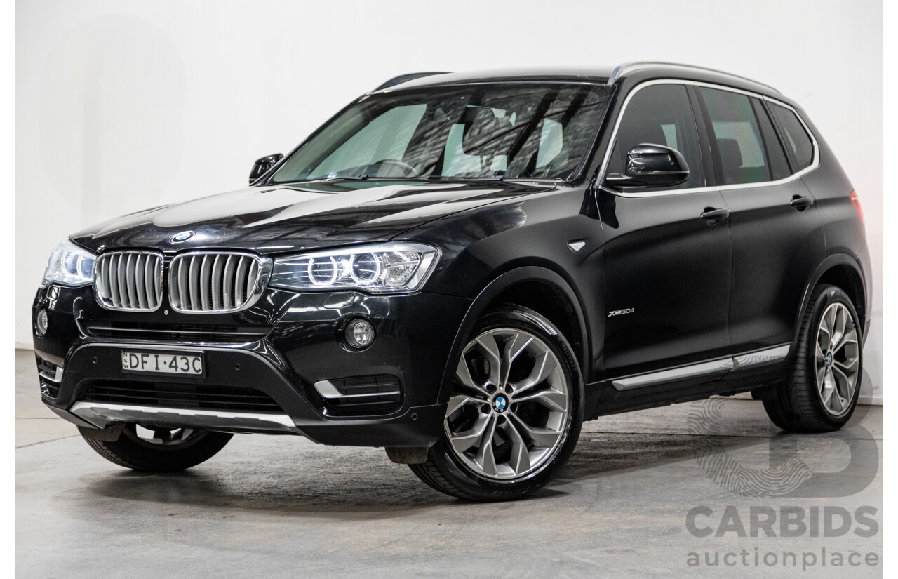 4/2015 BMW X3 Xdrive 30d LCI (AWD) F25 MY15 4d Wagon Black Sapphire Metallic Turbo Diesel 3.0L