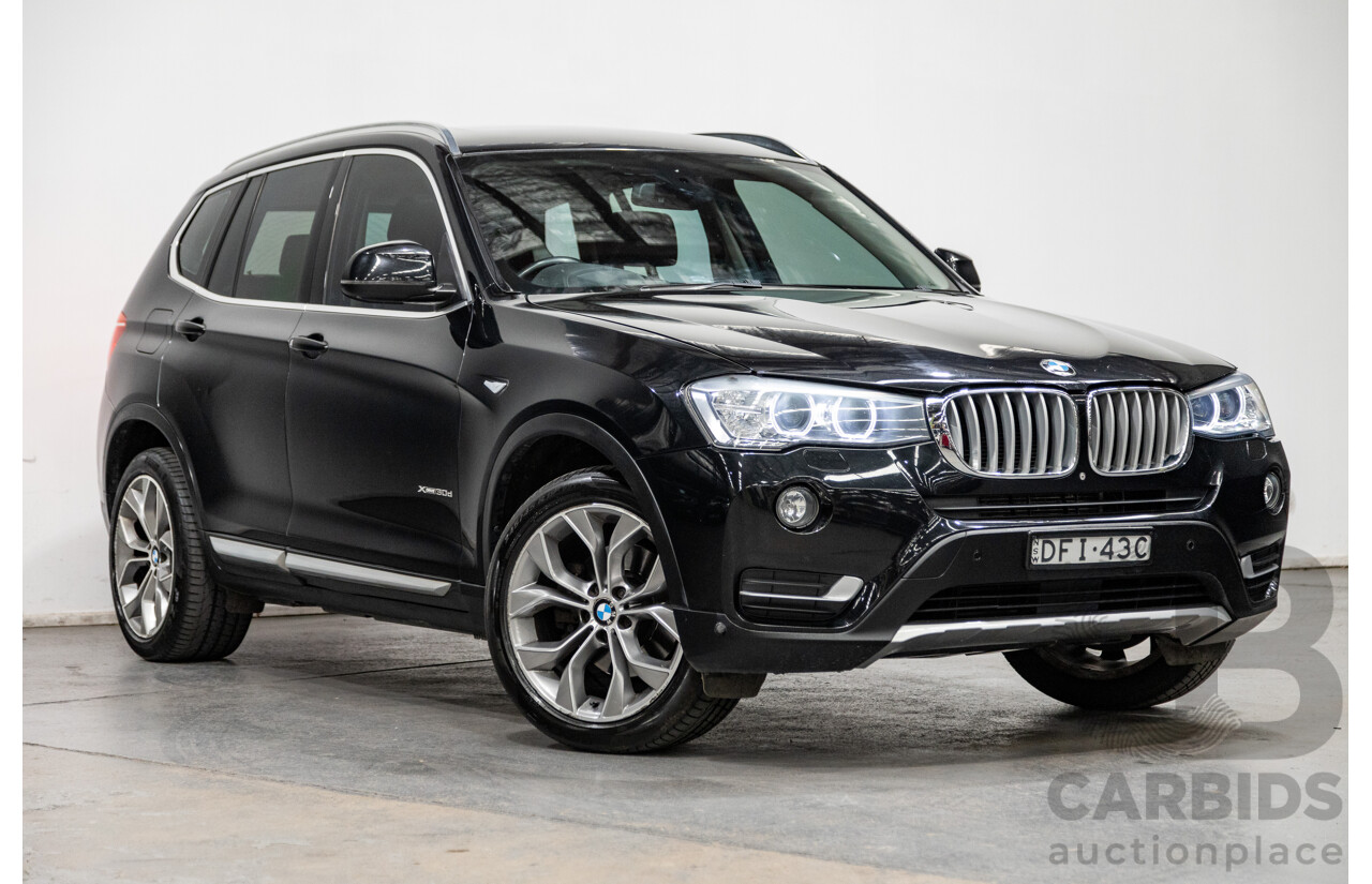 4/2015 BMW X3 Xdrive 30d LCI (AWD) F25 MY15 4d Wagon Black Sapphire Metallic Turbo Diesel 3.0L