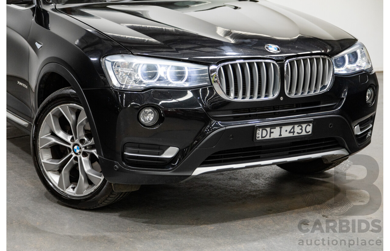 4/2015 BMW X3 Xdrive 30d LCI (AWD) F25 MY15 4d Wagon Black Sapphire Metallic Turbo Diesel 3.0L