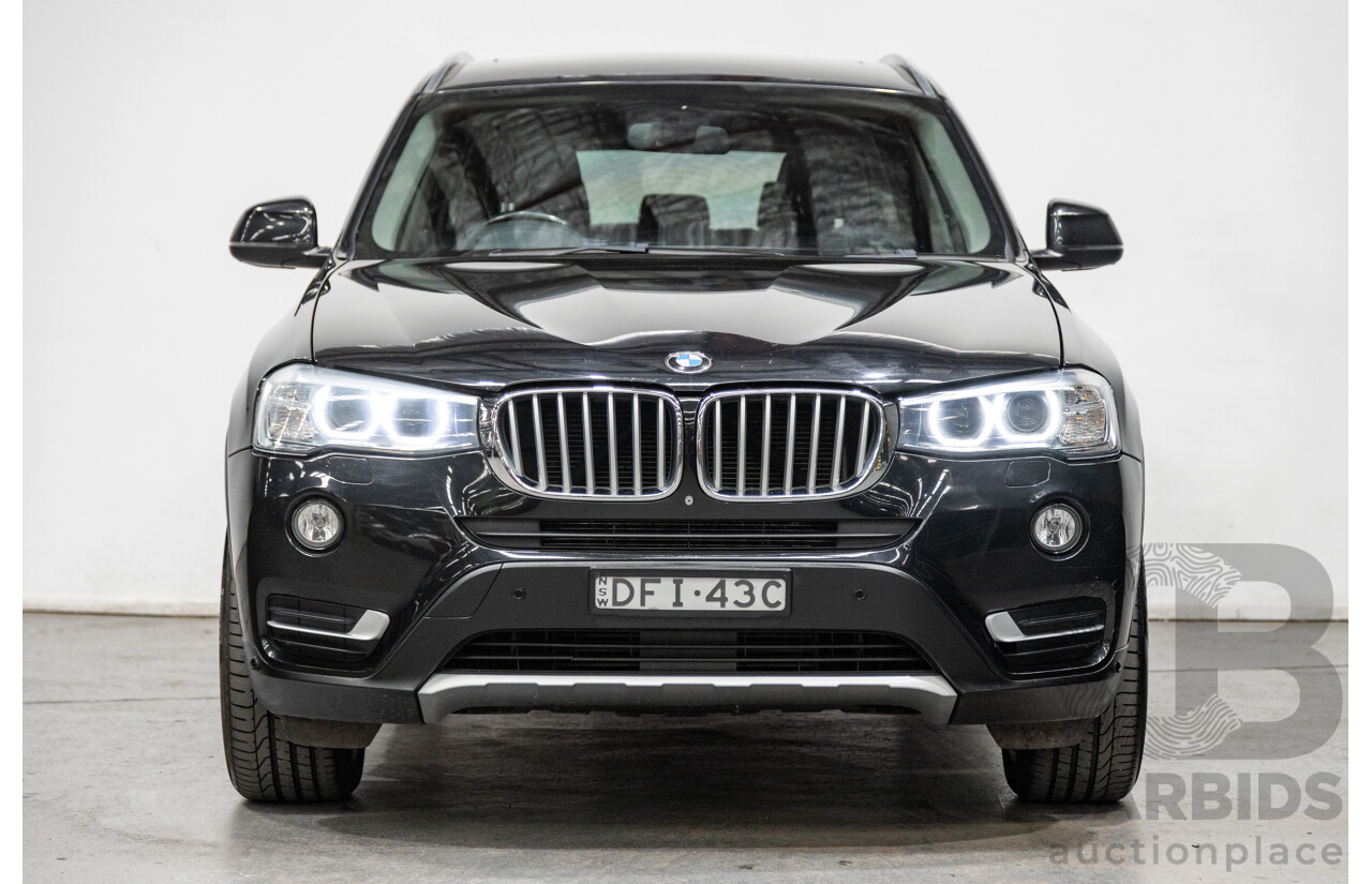 4/2015 BMW X3 Xdrive 30d LCI (AWD) F25 MY15 4d Wagon Black Sapphire Metallic Turbo Diesel 3.0L