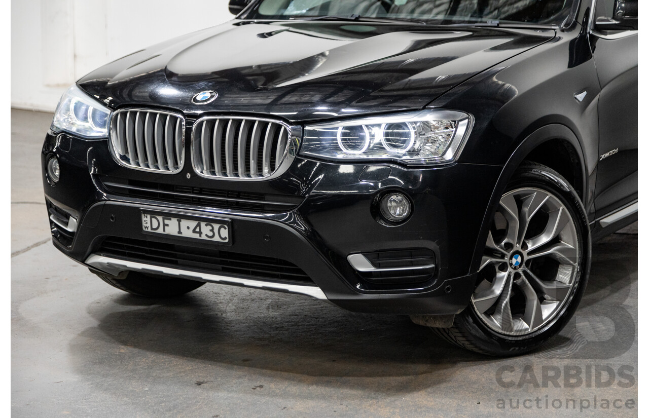 4/2015 BMW X3 Xdrive 30d LCI (AWD) F25 MY15 4d Wagon Black Sapphire Metallic Turbo Diesel 3.0L