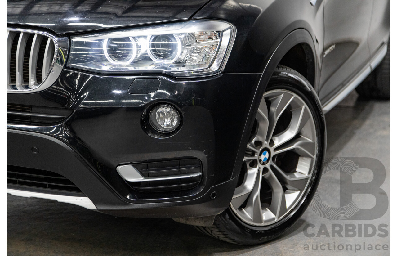 4/2015 BMW X3 Xdrive 30d LCI (AWD) F25 MY15 4d Wagon Black Sapphire Metallic Turbo Diesel 3.0L