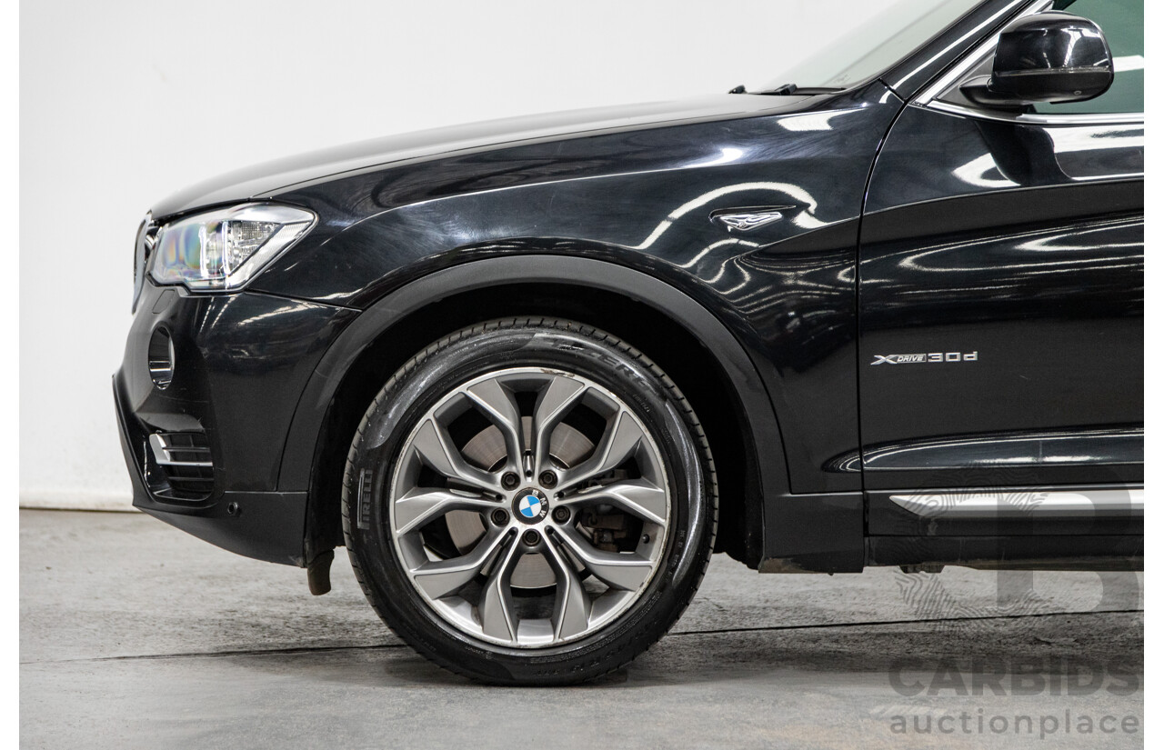 4/2015 BMW X3 Xdrive 30d LCI (AWD) F25 MY15 4d Wagon Black Sapphire Metallic Turbo Diesel 3.0L