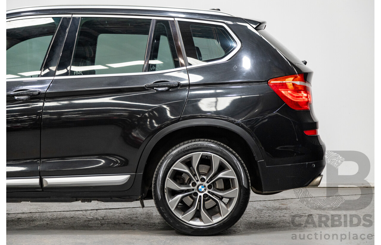 4/2015 BMW X3 Xdrive 30d LCI (AWD) F25 MY15 4d Wagon Black Sapphire Metallic Turbo Diesel 3.0L