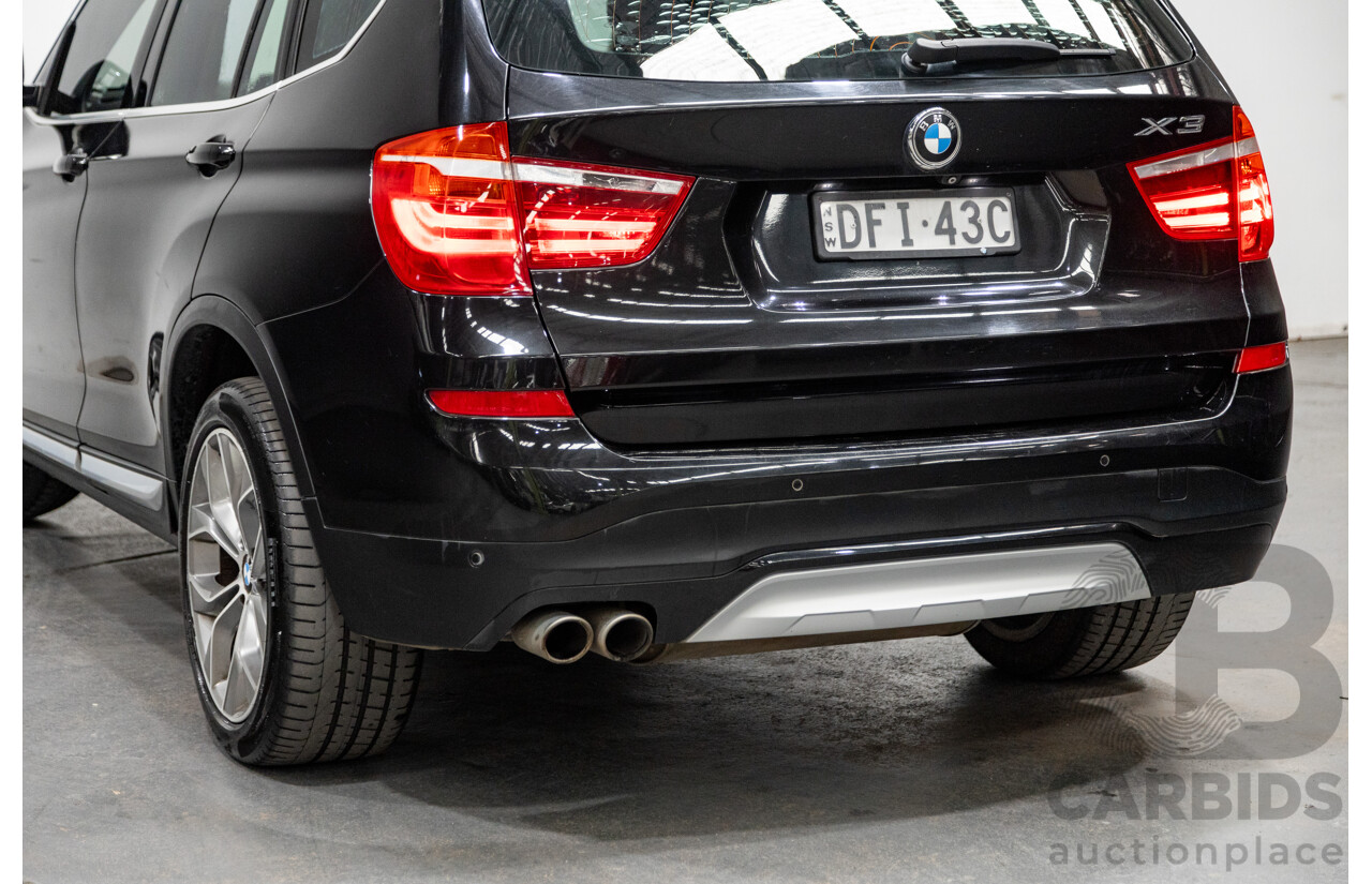 4/2015 BMW X3 Xdrive 30d LCI (AWD) F25 MY15 4d Wagon Black Sapphire Metallic Turbo Diesel 3.0L