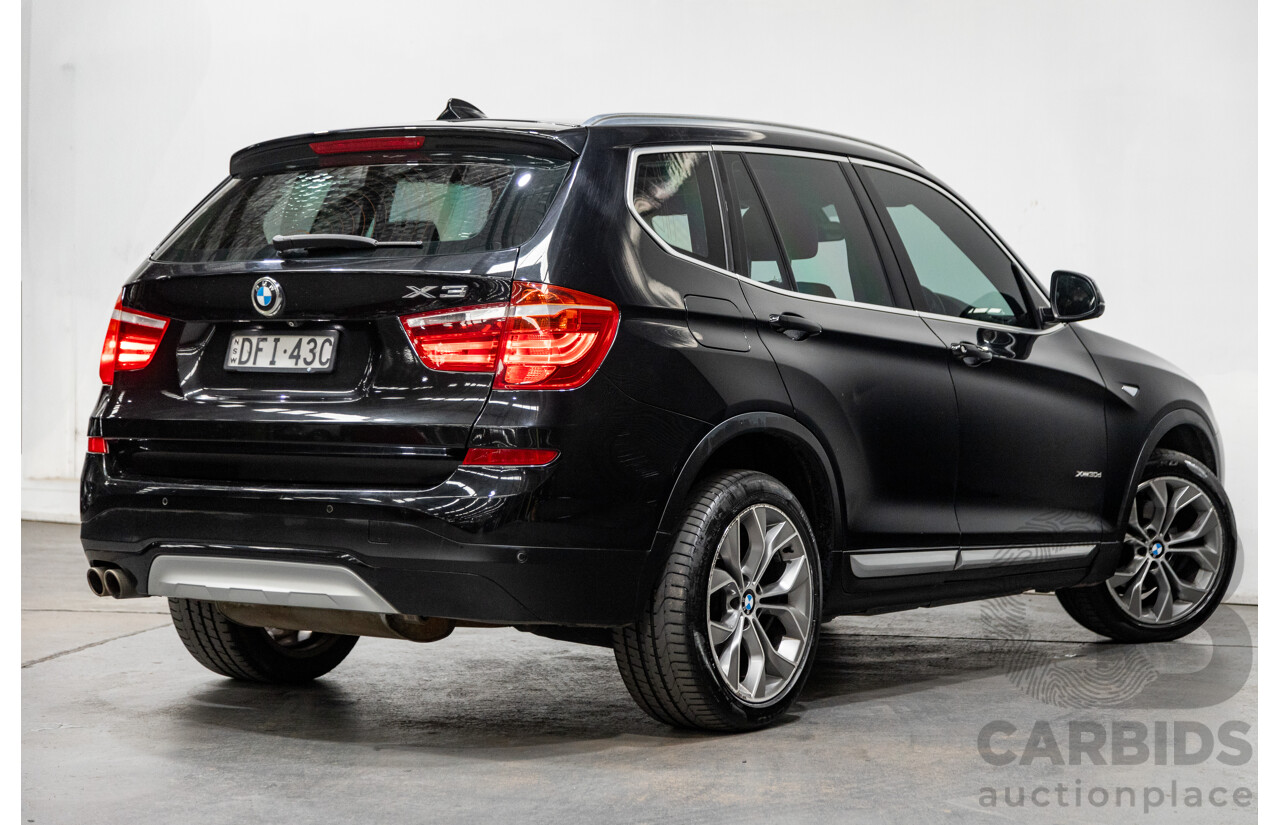 4/2015 BMW X3 Xdrive 30d LCI (AWD) F25 MY15 4d Wagon Black Sapphire Metallic Turbo Diesel 3.0L